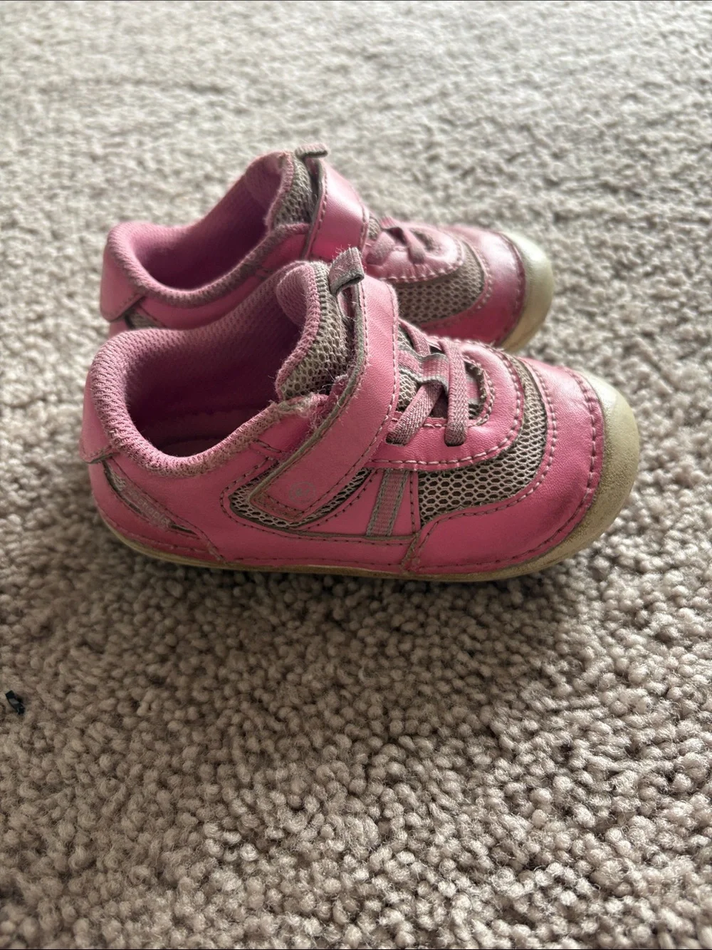 Stride Rite Toddler Sneakers in Pink and Beige